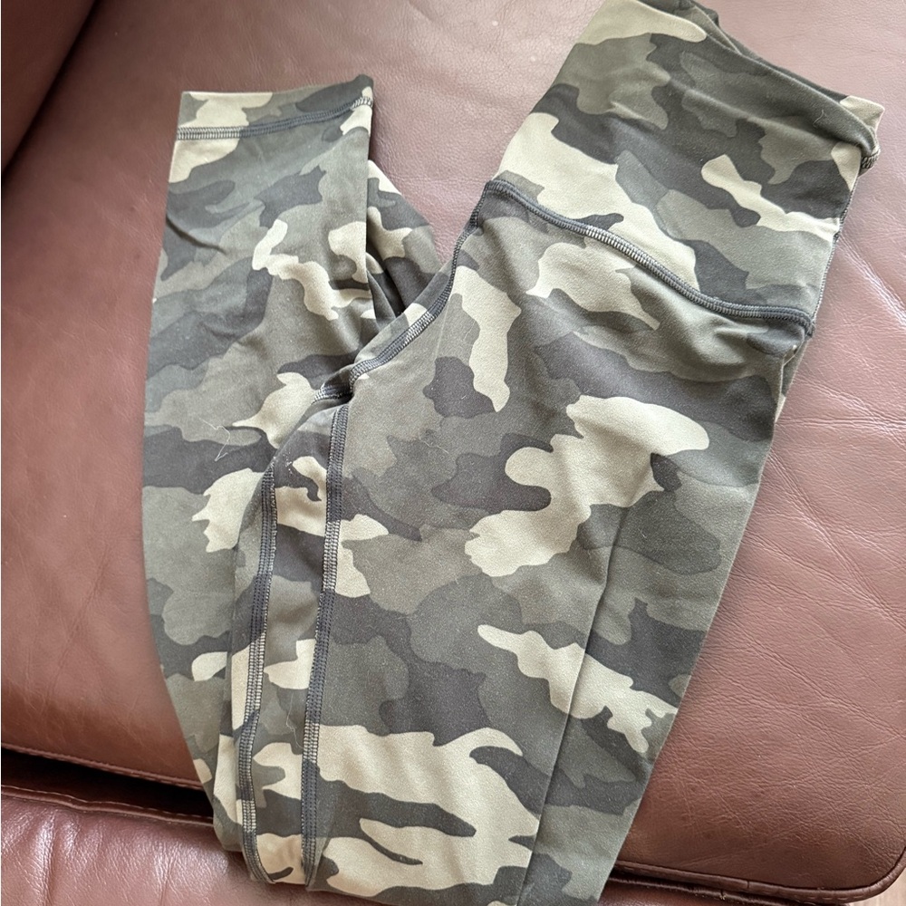 lululemon athletica Green Camouflage Leggings